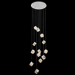 Люстра каскадная с мозаичным хрустальным оформлением Sparks of Crystal варинант исполнения - 2 | Loft Concept в Грозном