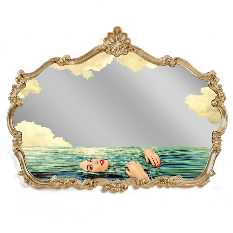 Зеркало Seletti Baroque Seagirl Золотой Зеркало Seletti Baroque Seagirl Золотой в Грозном | Loft Concept