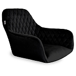 Стул с мягкой черной обивкой из велюра и подъемно-поворотным механизмом на колесиках Harper Black варинант исполнения - 2 | Loft Concept в Грозном