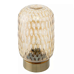 Настольный светильник с плафоном из затемненного стекла с рельефным узором Glass lampshade with Relief Pattern варинант исполнения - 1 | Loft Concept в Грозном