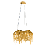 Люстра подвесная круглая с изогнутыми металлическими дугами и ниспадающими цепочками 65 см Atlantis Chain варинант исполнения - 2 | Loft Concept в Грозном