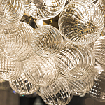 Люстра подвесная с рифлёными стеклянными шарами в форме воздушного облака Berries Chandelier варинант исполнения - 3 | Loft Concept в Грозном