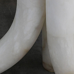 Торшер геометрический с тремя мраморными плафонами Marble Tripod варинант исполнения - 11 | Loft Concept в Грозном