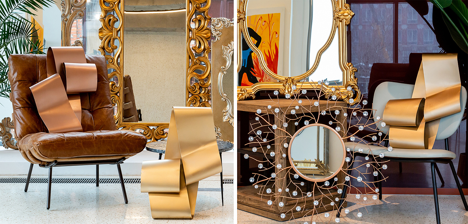 Аксессуар на стену Yvonne matte gold Аксессуар на стену Yvonne matte gold - Loft-Concept в Грозном