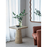 Столик приставной с квадратной столешницей Textured Cream Table варинант исполнения - 8 | Loft Concept в Грозном