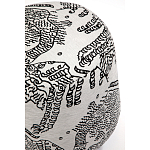 Пуф Wakonda с Круглыми ножками Черно-Белый орнамент варинант исполнения - 4 | Loft Concept в Грозном