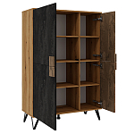 Шкаф двухдверный с 2-мя отделами с полками Stone Effect варинант исполнения - 3 | Loft Concept в Грозном