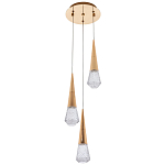 Подвесной светильник капли Acrylic Droplet Trio Gold Hanging Lamp варинант исполнения - 2 | Loft Concept в Грозном
