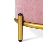 Банкетка овальная пыльно-розовый велюр на 4-х металлических ножках золотого цвета SANJAY варинант исполнения - 4 | Loft Concept в Грозном