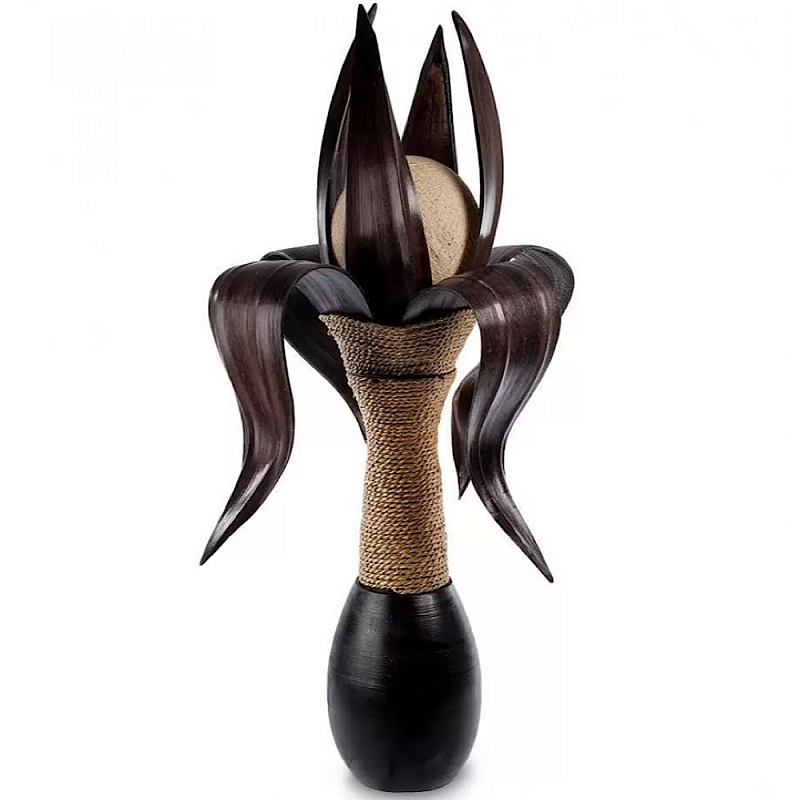 Настольная лампа черная INDONESIAN LAMPS 1 Черный в Грозном | Loft Concept 