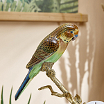 Подсвечник с двумя попугаями из фарфора на бронзовой ветке Eden Garden варинант исполнения - 2 | Loft Concept в Грозном