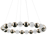 Светодиодная кольцевая люстра Crystal Globule Chrome Chandelier Gold варинант исполнения - 3 | Loft Concept в Грозном