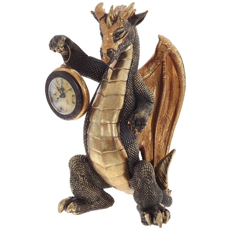 Часы в виде дракона Dragon Gold Mask with Clock Коричневый Золотой Часы в виде дракона Dragon Gold Mask with Clock Коричневый Золотой в Грозном | Loft Concept