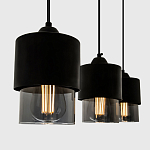 Подвесной светильник с 3-мя плафонами из дымчатого стекла Volta Flos Trio Hanging Lamp варинант исполнения - 2 | Loft Concept в Грозном