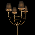 Торшер с металлическим основанием бронзового цвета с черными конусовидными абажурами Dignity варинант исполнения - 4 | Loft Concept в Грозном