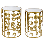 Набор из двух столов из металла Brass Symphony Moon варинант исполнения - 1 | Loft Concept в Грозном