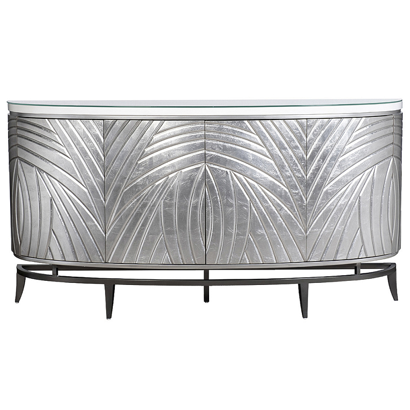 Комод фактурный серебристый с дверцами Silver Chest of Drawers Серебряный Комод фактурный серебристый с дверцами Silver Chest of Drawers Серебряный в Грозном | Loft Concept