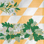 Обои ручная роспись Tiled Meadow Original colourway on Egyptian Gold gilded paper варинант исполнения - 1 | Loft Concept в Грозном