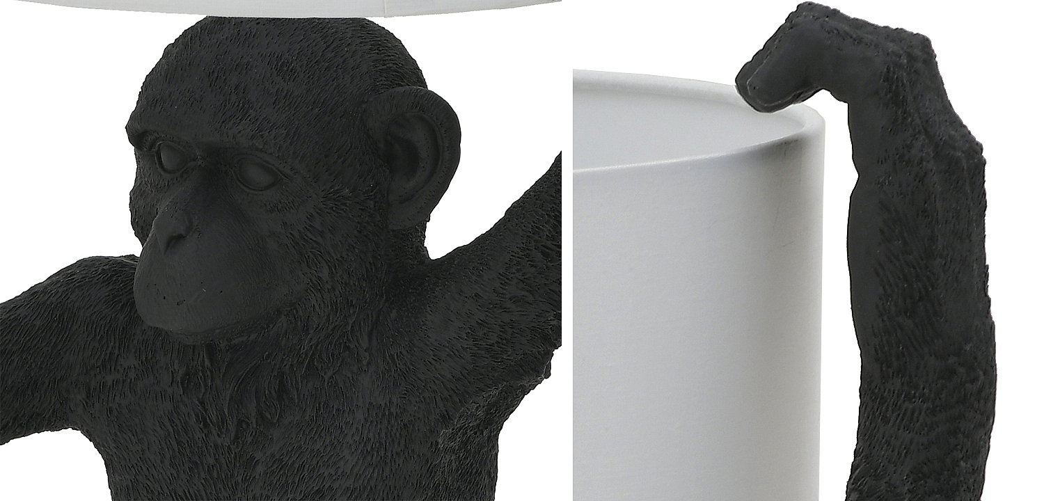 Настольная лампа Black Monkey Holding Lampshade Настольная лампа Black Monkey Holding Lampshade - Loft-Concept в Грозном