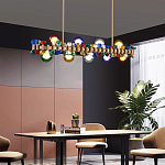 Люстра золотая с цветными плафонами и декором Colorful Ball Candy Crystal варинант исполнения - 1 | Loft Concept в Грозном