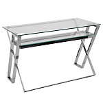 Стол письменный с прозрачной столешницей Corporate Identity варинант исполнения - 1 | Loft Concept в Грозном