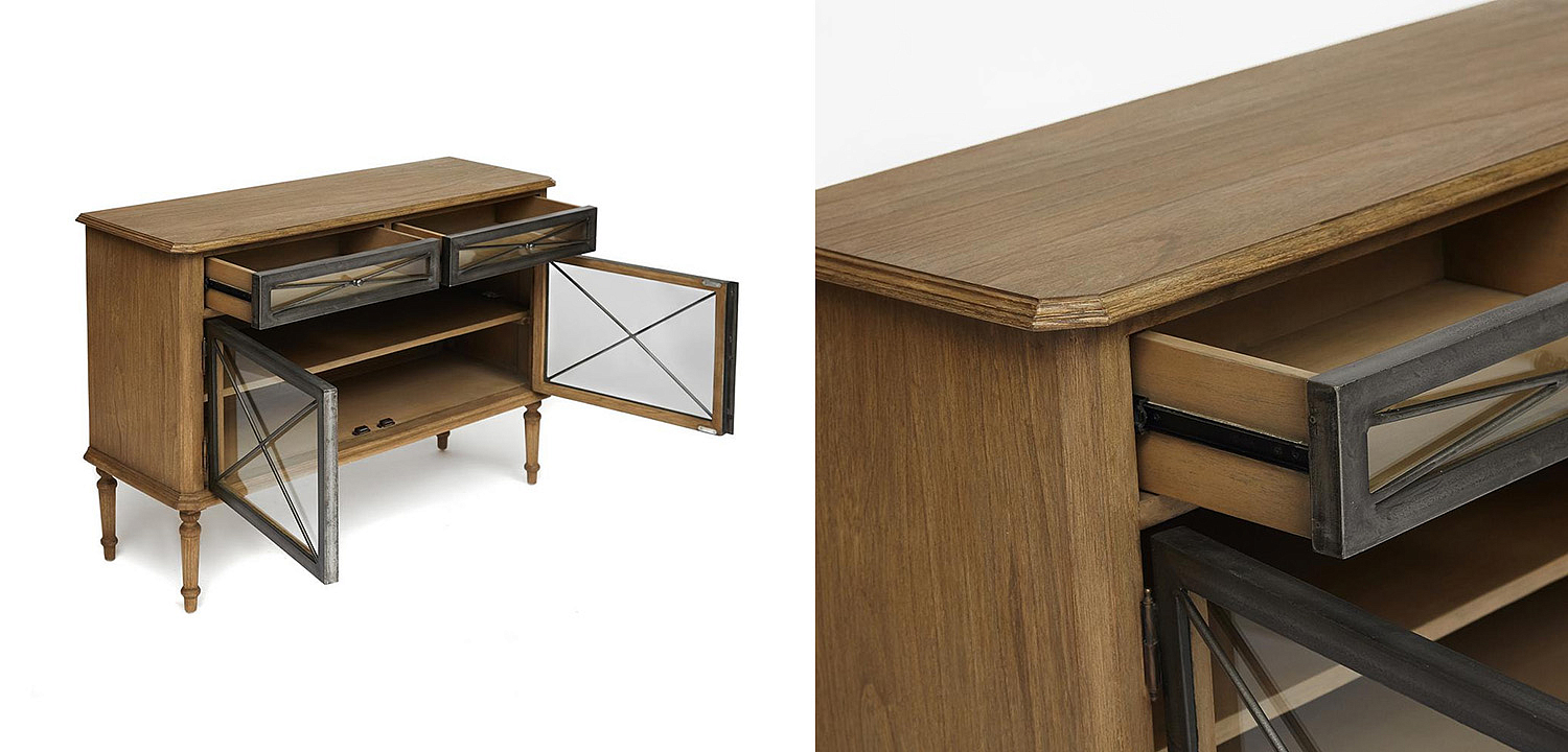 Комод в стиле Прованс со стеклянными дверцами Provence Jacob Chest of Drawers small Комод в стиле Прованс со стеклянными дверцами Provence Jacob Chest of Drawers small - Loft-Concept в Грозном