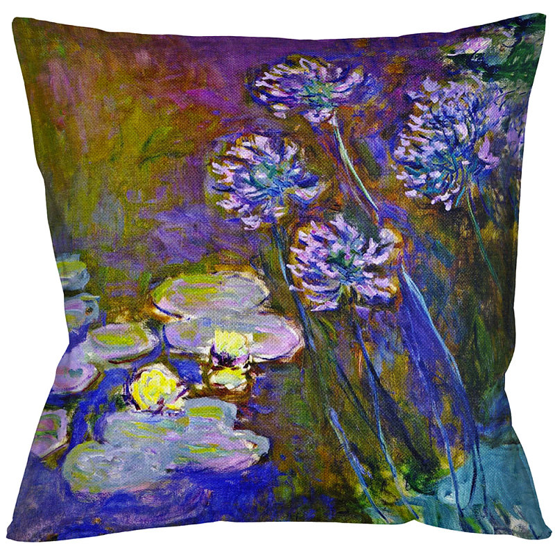 Подушка декоративная Цветы Impressionism in Art Мульти Бежевый Подушка декоративная Цветы Impressionism in Art Мульти Бежевый в Грозном | Loft Concept