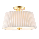 Потолочный светильник с белым плиссированным абажуром Ganglion варинант исполнения - 1 | Loft Concept в Грозном