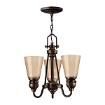 Люстра бронзового цвета с конусными плафонами из бежевого стекла Hinkley варинант исполнения - 6 | Loft Concept в Грозном