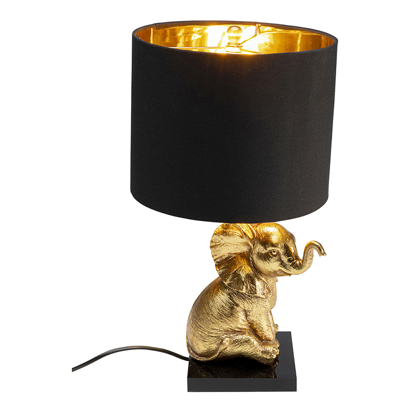 Настольная лампа Золотой Слоненок Черный Золотой в Грозном | Loft Concept 