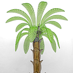 Торшер Glass Decorated Palm Floor Lamp Green Листья Пальмы  варинант исполнения - 1 | Loft Concept в Грозном