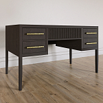 Большой Рабочий стол Primo с 5 выдвижными ящиками Темный орех варинант исполнения - 2 | Loft Concept в Грозном