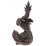 Декоративная статуэтка Дракон Dark Bronze Dragon Holding Sphere Statuette варинант исполнения - 2 | Loft Concept в Грозном