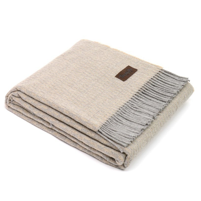 Плед GRIFONE 0004 Marzotto Бежево-серый в Грозном | Loft Concept 