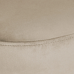 Банкетка овальная бежевый велюр на 4-х металлических ножках черного цвета SANJAY варинант исполнения - 5 | Loft Concept в Грозном