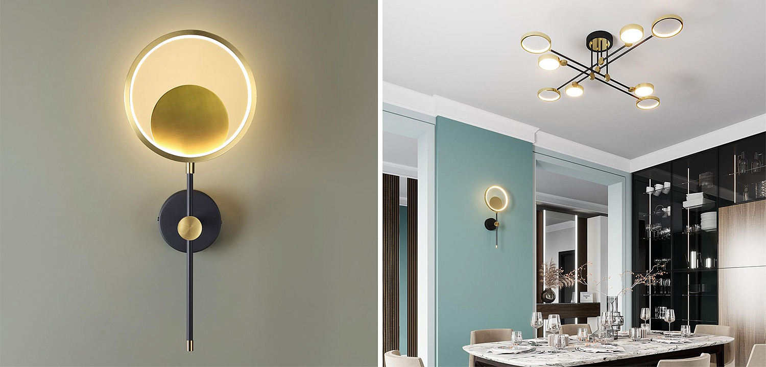 Бра Bendik Gold Ring Wall lamp B Бра Bendik Gold Ring Wall lamp B - Loft-Concept в Грозном