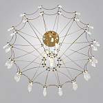 Люстра подвесная из металла с прозрачными подвесками из хрусталя Quasar 93 варинант исполнения - 5 | Loft Concept в Грозном