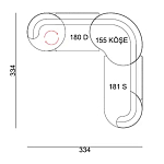 Угловой модульный диван Calypso с поворотным механизмом  варинант исполнения - 13 | Loft Concept в Грозном