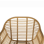 Стул барный с ротанговым плетением Half Bar Chair with Wicker с подлокотниками варинант исполнения - 6 | Loft Concept в Грозном