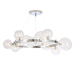 Люстра круглая подвесная с 15-ю прозрачными шарообразными плафонами из стекла Iona chandelier варинант исполнения - 5 | Loft Concept в Грозном