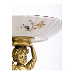 Чаша с цветочным орнаментом на ножке в виде бронзового ангела Eden Garden варинант исполнения - 3 | Loft Concept в Грозном