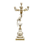 Подсвечник белый Попугай из фарфора с бронзовыми элементами Eden Garden варинант исполнения - 3 | Loft Concept в Грозном