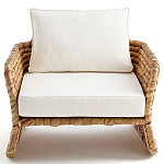 Кресло из плетеного гиацинта Gardner Wicker Armchair варинант исполнения - 2 | Loft Concept в Грозном