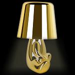 Настольная лампа фигурная золотого цвета с гладким абажуром Высота 16 см Sophia варинант исполнения - 7 | Loft Concept в Грозном