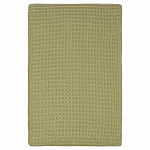 Плед из шерсти зеленого цвета с бахромой Waffle Comfort варинант исполнения - 1 | Loft Concept в Грозном