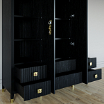 Большой шкаф с витриной Elsa Dreams Black варинант исполнения - 4 | Loft Concept в Грозном