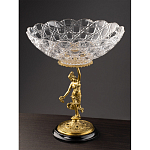 Чаша стеклянная прозрачная на бронзовой подставке с фигуркой девушки Eden Garden варинант исполнения - 5 | Loft Concept в Грозном