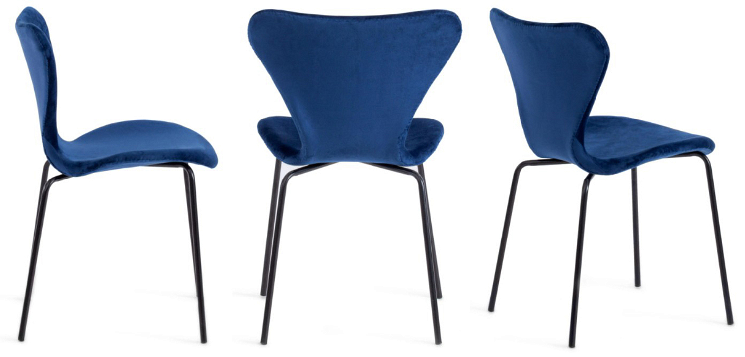 Стул Julissa Blue Chair флок Стул Julissa Blue Chair флок - Loft-Concept в Грозном