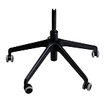 Стул с мягкой синей обивкой из велюра и подъемно-поворотным механизмом на черных колесиках Harper Blue варинант исполнения - 5 | Loft Concept в Грозном