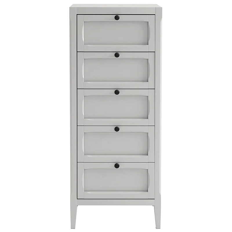 Комод узкий с 5-ю ящиками серый Silva Grey Chest of Drawers Серый Комод узкий с 5-ю ящиками серый Silva Grey Chest of Drawers Серый в Грозном | Loft Concept